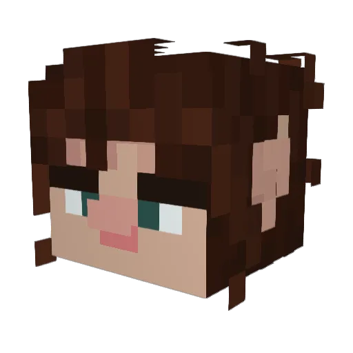 zorpp Minecraft avatar head, 3D render