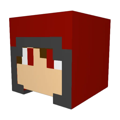 zorroian Minecraft avatar head, 3D render