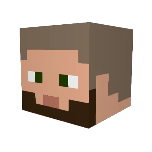 zorzeo Minecraft avatar head, 3D render