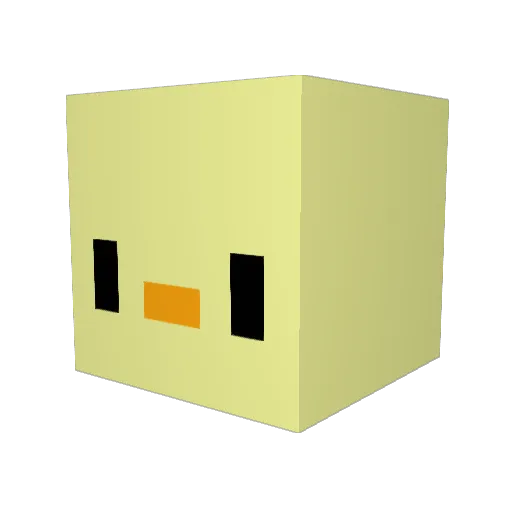 zosq Minecraft avatar head, 3D render