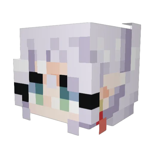 zoubzou Minecraft avatar head, 3D render