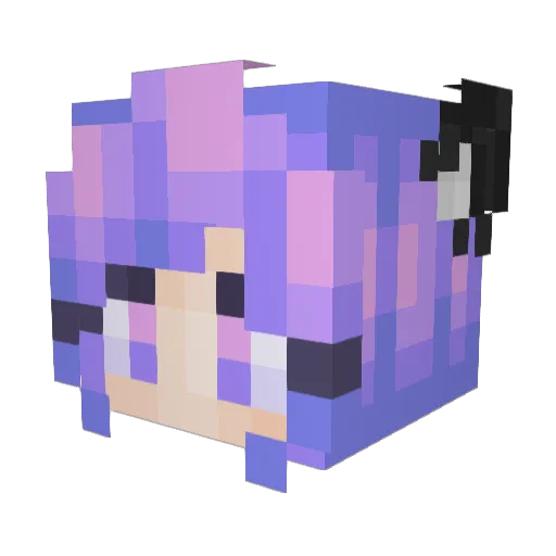 zouffiahh Minecraft avatar head, 3D render