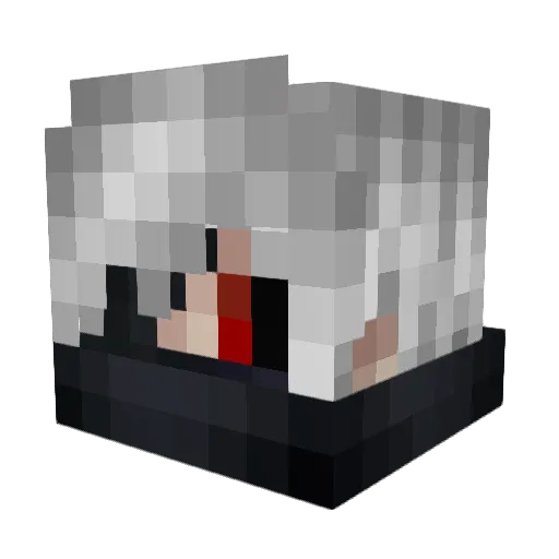 zoufrial Minecraft avatar head, 3D render