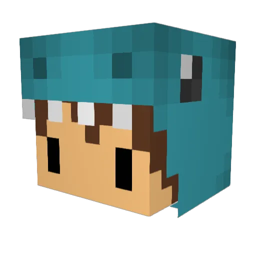 zoulus Minecraft avatar head, 3D render