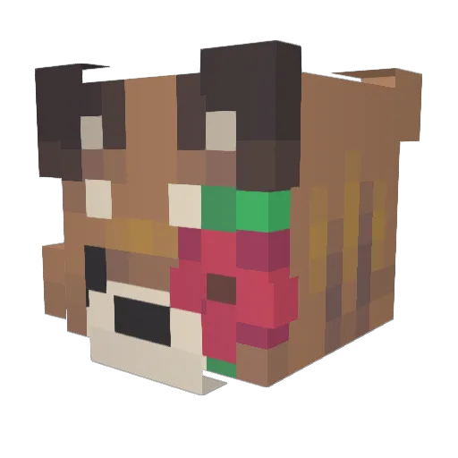 zoupp Minecraft avatar head, 3D render