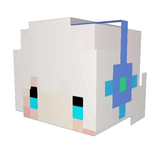 zouyun Minecraft avatar head, 3D render