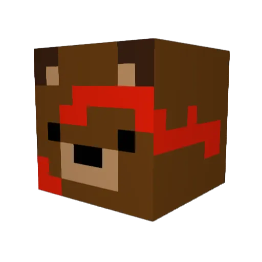 zouzou112 Minecraft avatar head, 3D render
