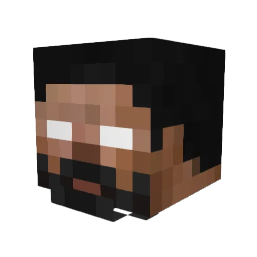 zowie Minecraft avatar head, 3D render