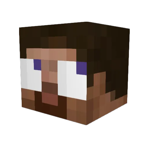 zoxm Minecraft avatar head, 3D render