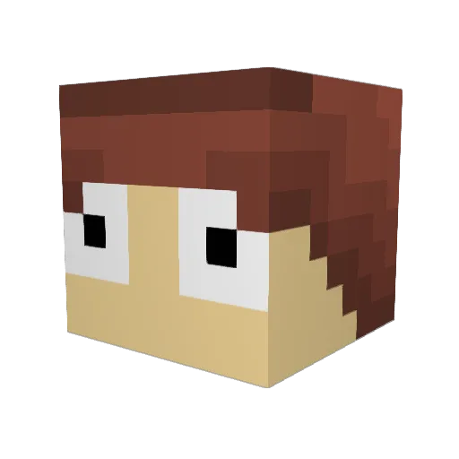 zoxoxo Minecraft avatar head, 3D render