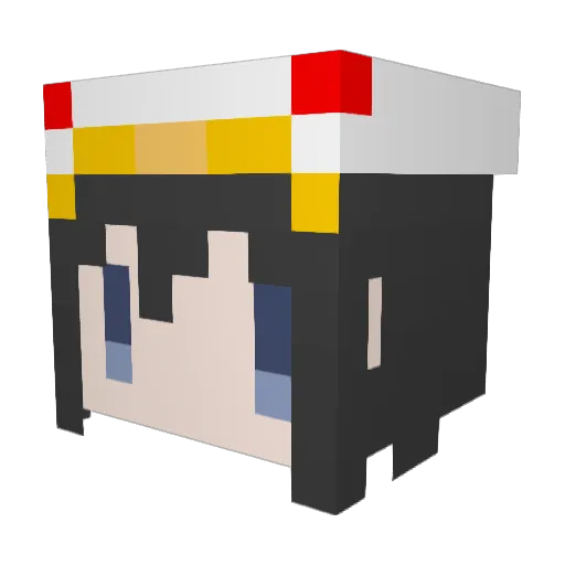 zozogeru Minecraft avatar head, 3D render