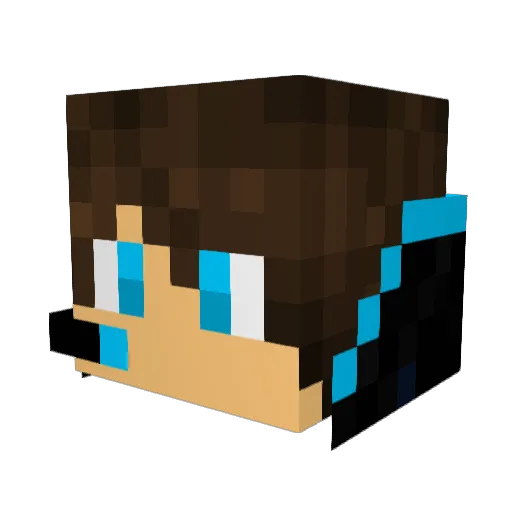zozolol Minecraft avatar head, 3D render