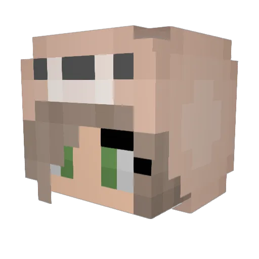 zozowozo Minecraft avatar head, 3D render