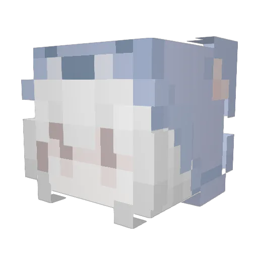 zpR511 Minecraft avatar head, 3D render