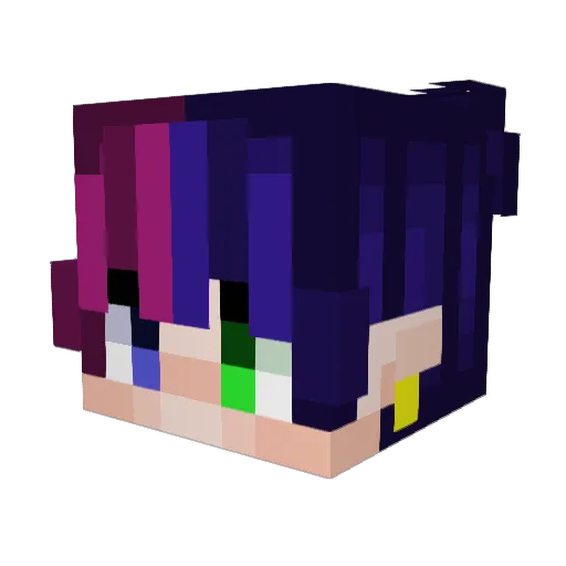 zpaid Minecraft avatar head, 3D render