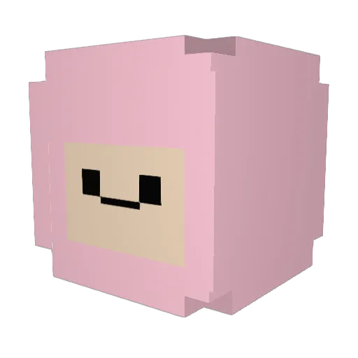 zpce Minecraft avatar head, 3D render