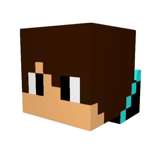 zpcmc Minecraft avatar head, 3D render