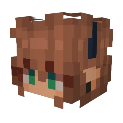 zpikena Minecraft avatar head, 3D render