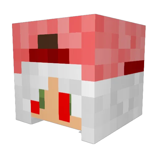 zpple Minecraft avatar head, 3D render