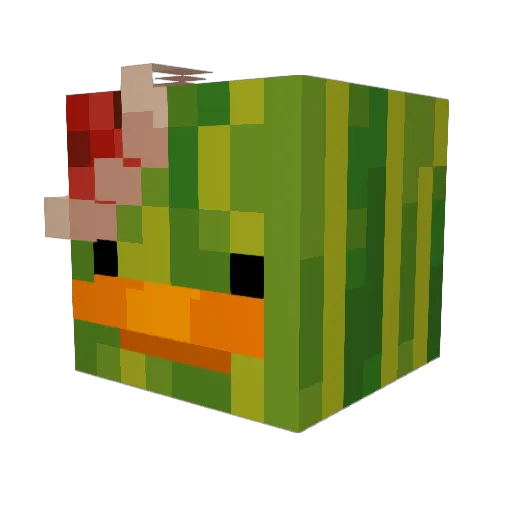 zpsuouo Minecraft avatar head, 3D render