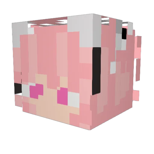 zptc Minecraft avatar head, 3D render