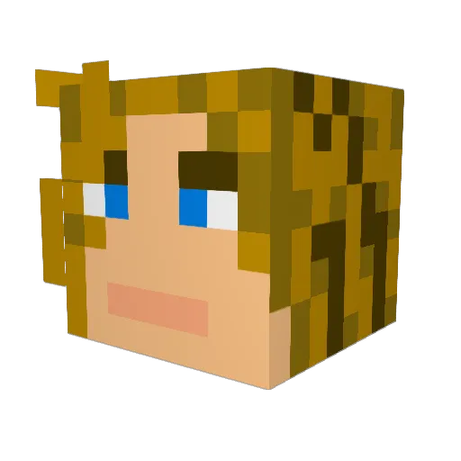zpzane Minecraft avatar head, 3D render