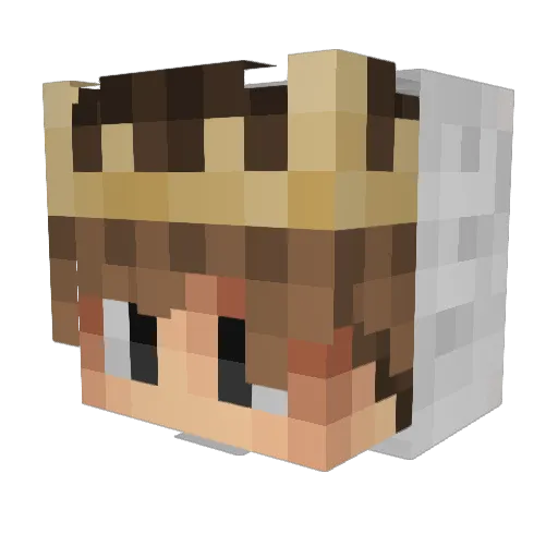 zqcv Minecraft avatar head, 3D render
