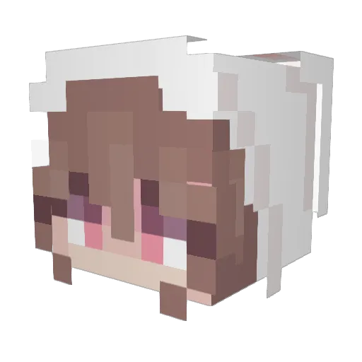 zquish Minecraft avatar head, 3D render