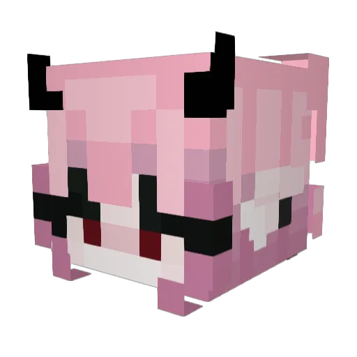 zqym Minecraft avatar head, 3D render