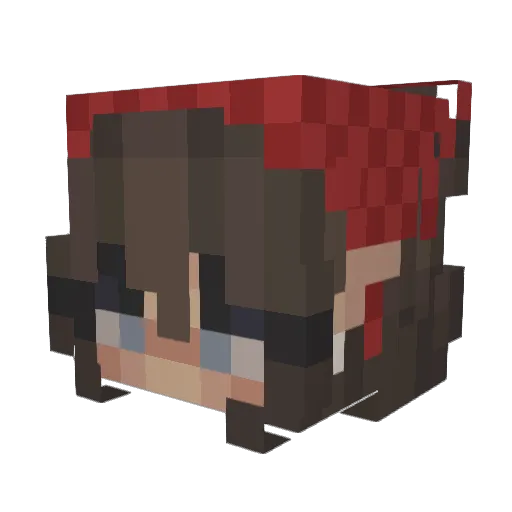 zqyoq Minecraft avatar head, 3D render