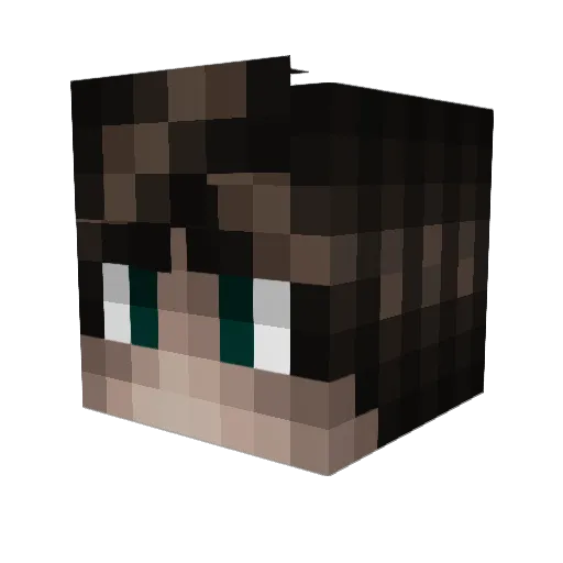zrada Minecraft avatar head, 3D render