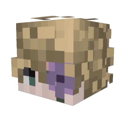 zre3z Minecraft avatar head, 3D render