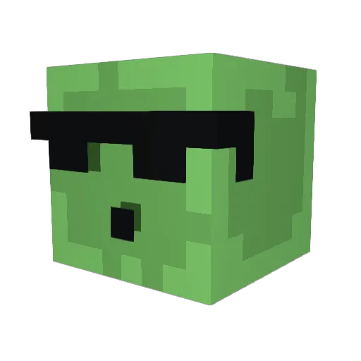 zrech Minecraft avatar head, 3D render