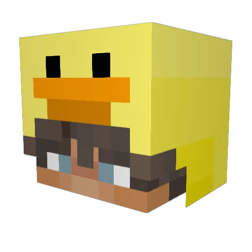 zres Minecraft avatar head, 3D render