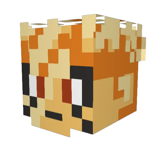 zrexkiller Minecraft avatar head, 3D render