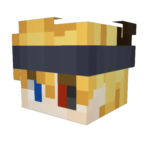 zridzuans Minecraft avatar head, 3D render