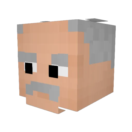 zrke Minecraft avatar head, 3D render