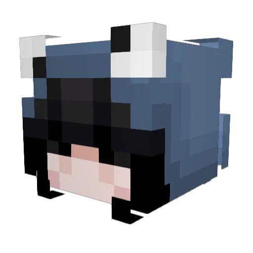 zrkh Minecraft avatar head, 3D render