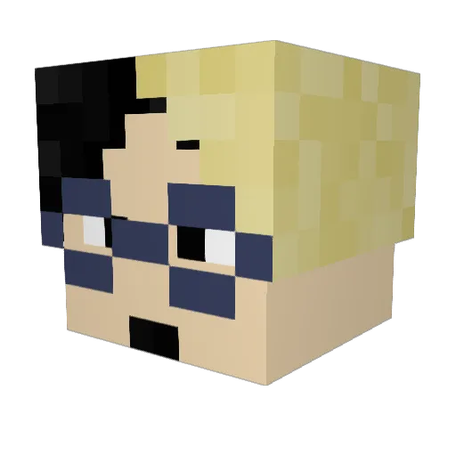 zrlo Minecraft avatar head, 3D render