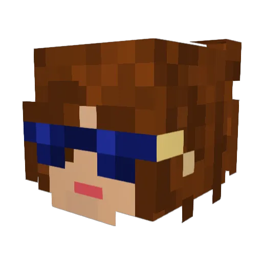 zroum Minecraft avatar head, 3D render