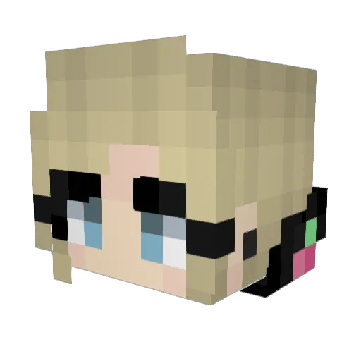 zrsplt Minecraft avatar head, 3D render