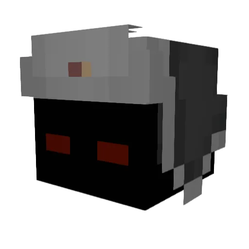 zruq Minecraft avatar head, 3D render