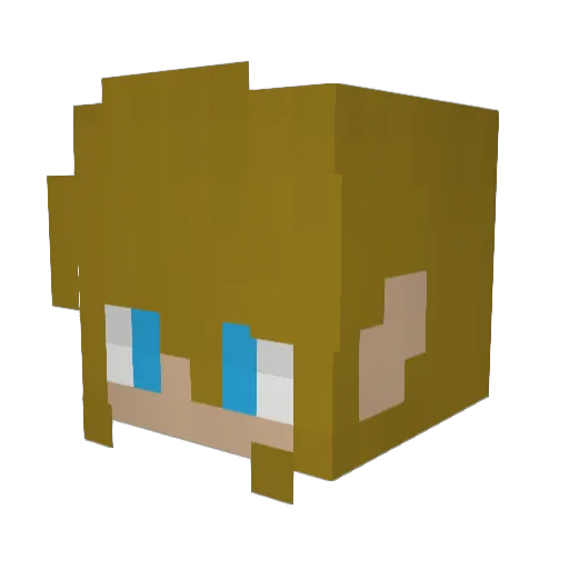 zsfh Minecraft avatar head, 3D render