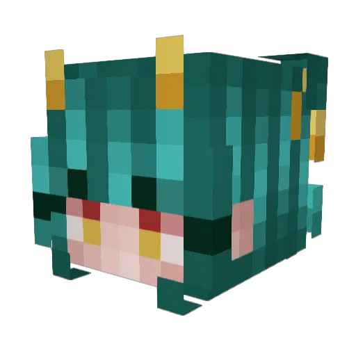 zshh Minecraft avatar head, 3D render