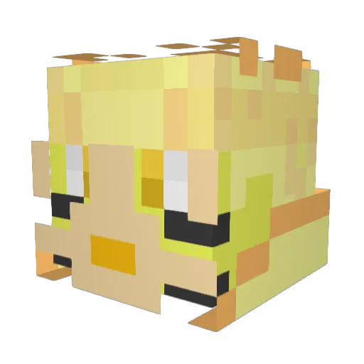 zstd2 Minecraft avatar head, 3D render