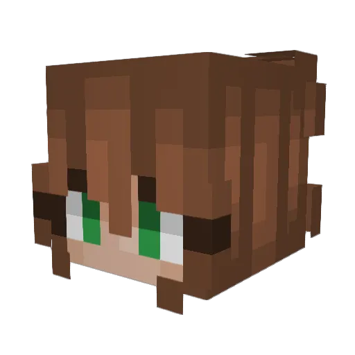 zsunn Minecraft avatar head, 3D render