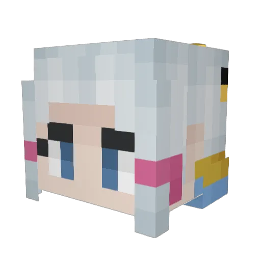 zsyh Minecraft avatar head, 3D render