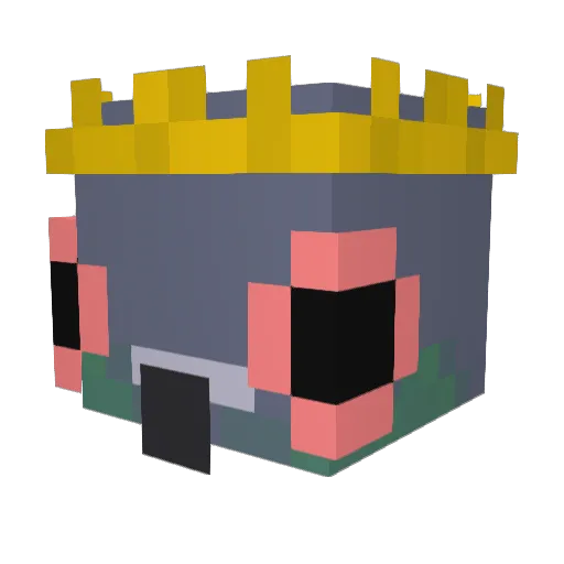 zsyq Minecraft avatar head, 3D render
