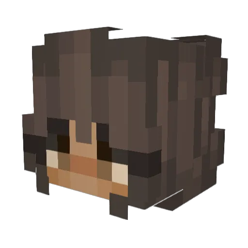 ztessaa Minecraft avatar head, 3D render