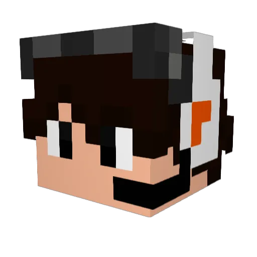 zteyRx Minecraft avatar head, 3D render